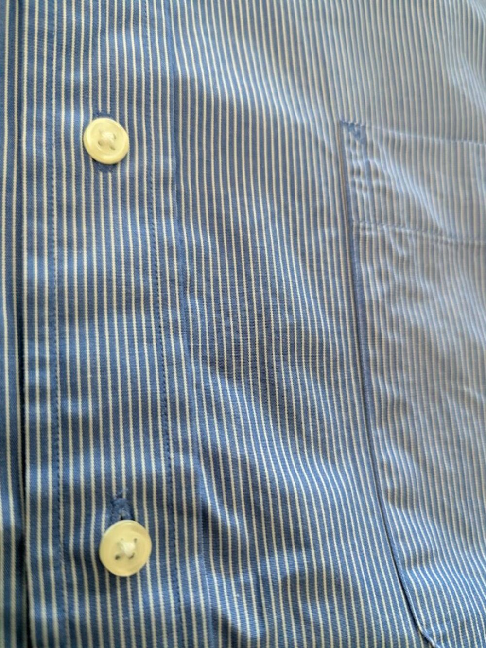 T.H. Striped Cotton Blue Regular Fit Dress Men`s Shirt Power Dressing - Picture 10 of 16